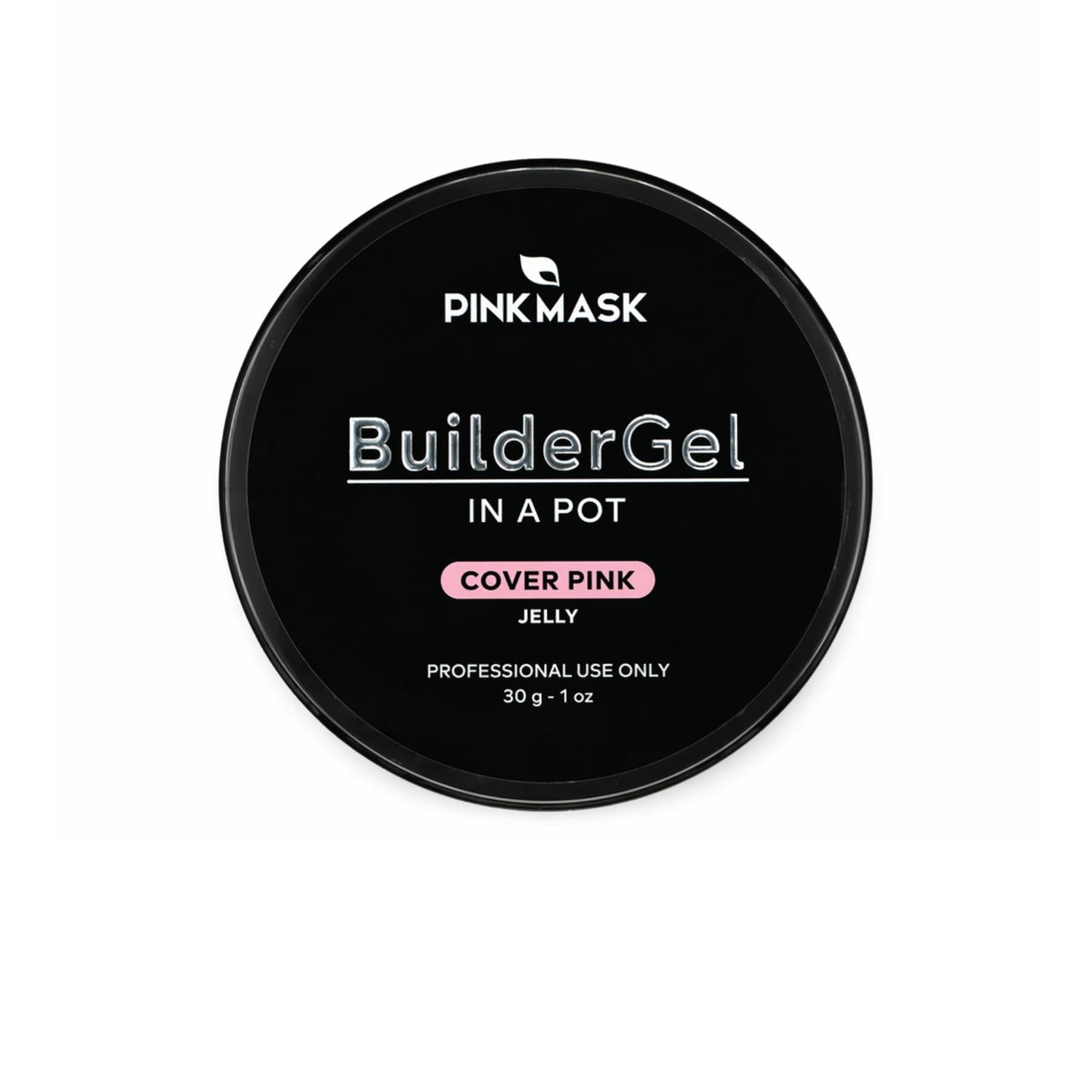 PINK MASK Jelly Builder Gel in a Pot 1 oz Nail Extension/Strengthener in a Pot, Builder UV/LED Gel for Nails (Jelly Cover Pink)