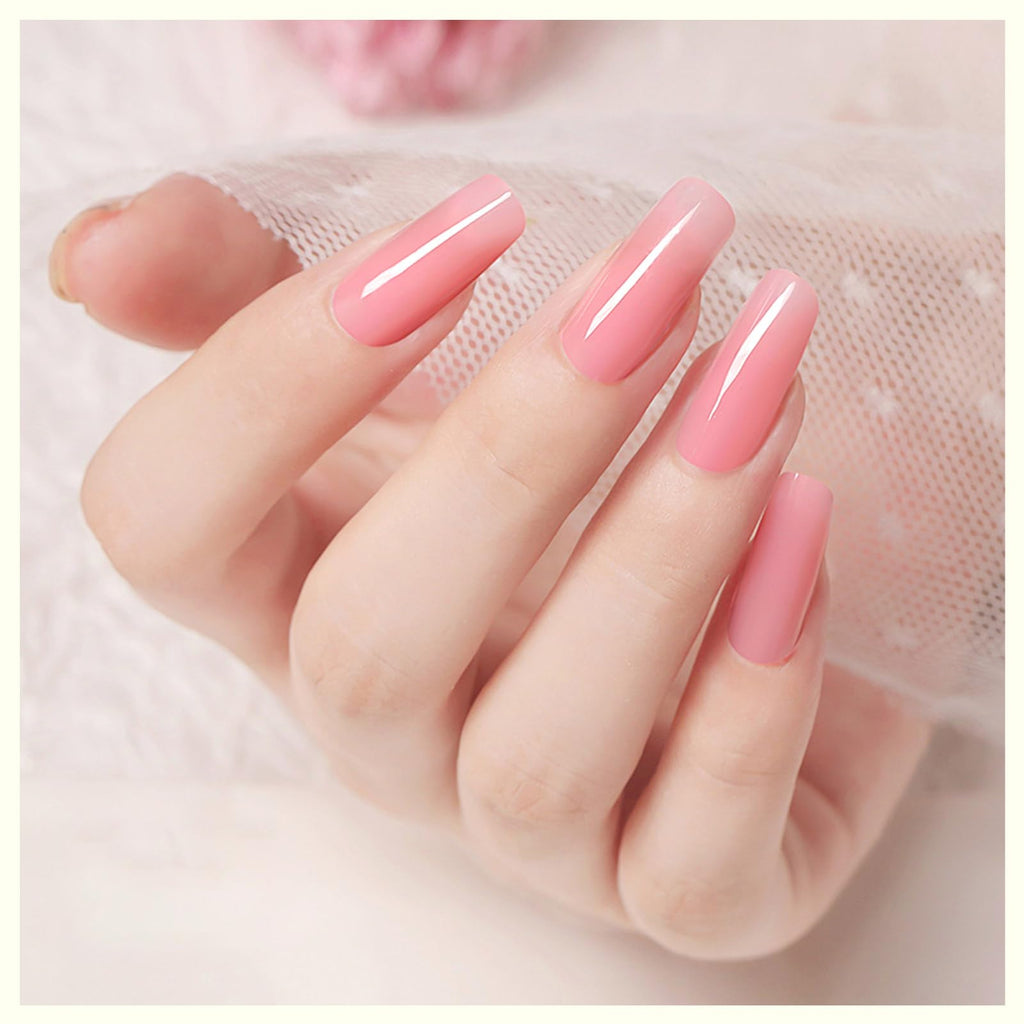 CANNI Builder Gel For Nails – 1 Fl Oz Soft Pink Hard Gel for Nail Extension & Strengthening, Jelly gel Polish for DIY Holiday Nail Art