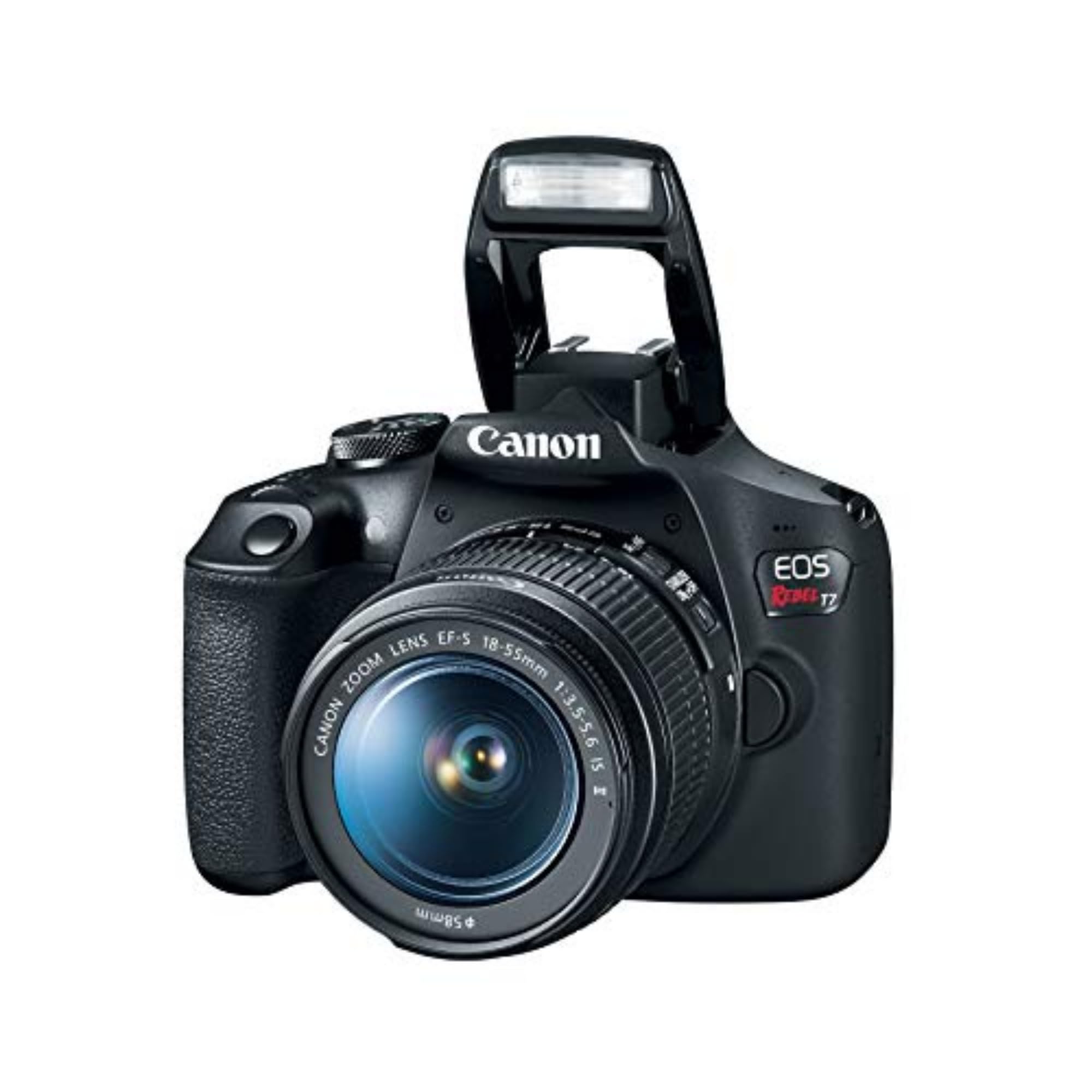 Canon EOS Rebel T7 DSLR Camera EF-S 18-55mm f/3.5-5.6 is II Lens Kit, 24.1 Megapixel CMOS (APS-C) Sensor, Full HD Videos, Built-in Wi-Fi, Beginner Photographers, Digital Camera, Black