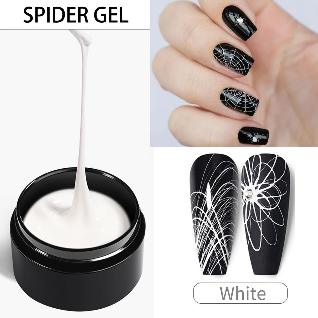 AIJIMEI 6Color Spider Nail Gel Polish Artistic Designs Spider Gel for Nails, Paint Wire Long Lasting Spider Gel, Drawing Gel Polish for Line Outstanding effect Nail Art Enthusiasts Painting