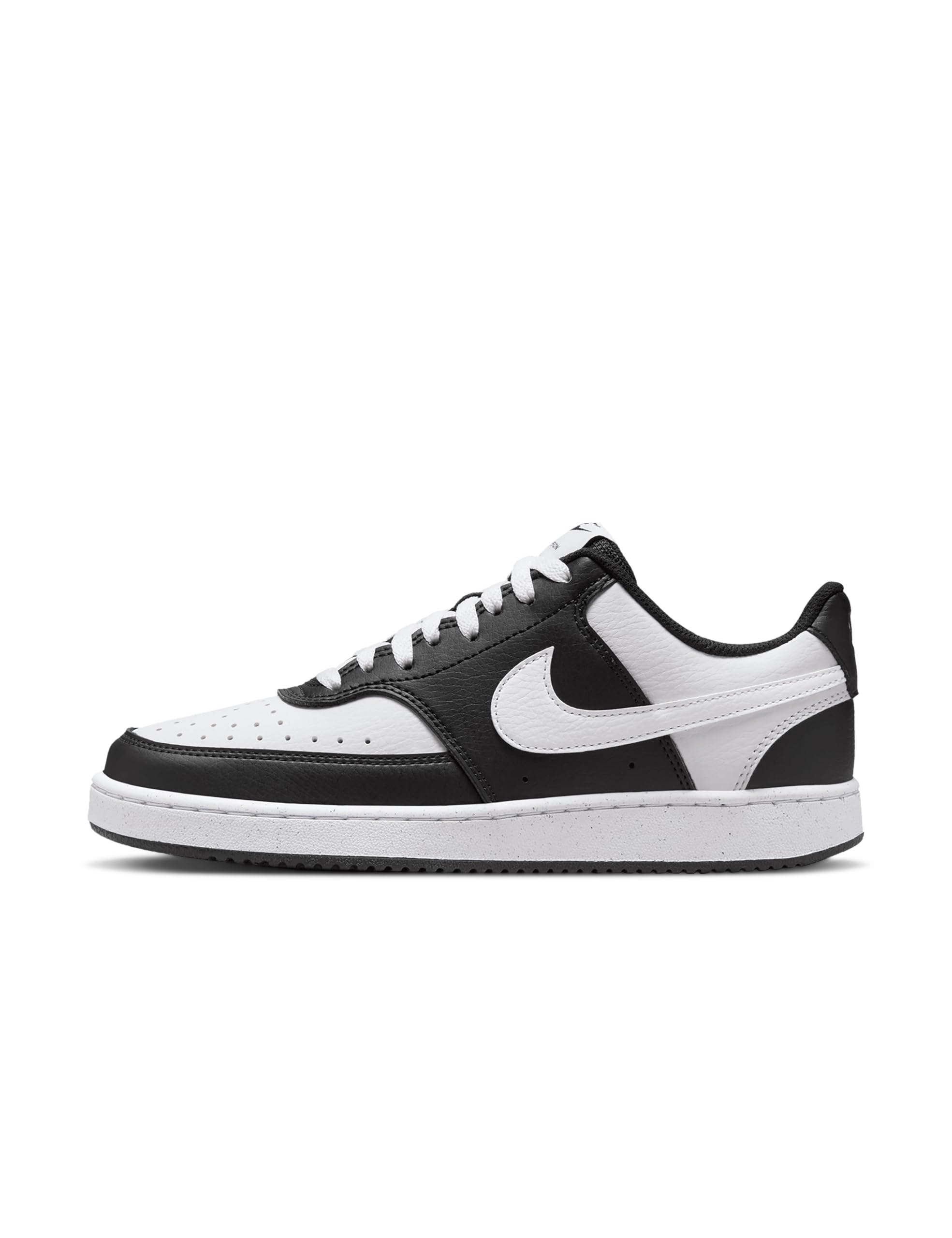 Nike Women's Court Vision Low Next Nature Shoes, Black/White, 7.5