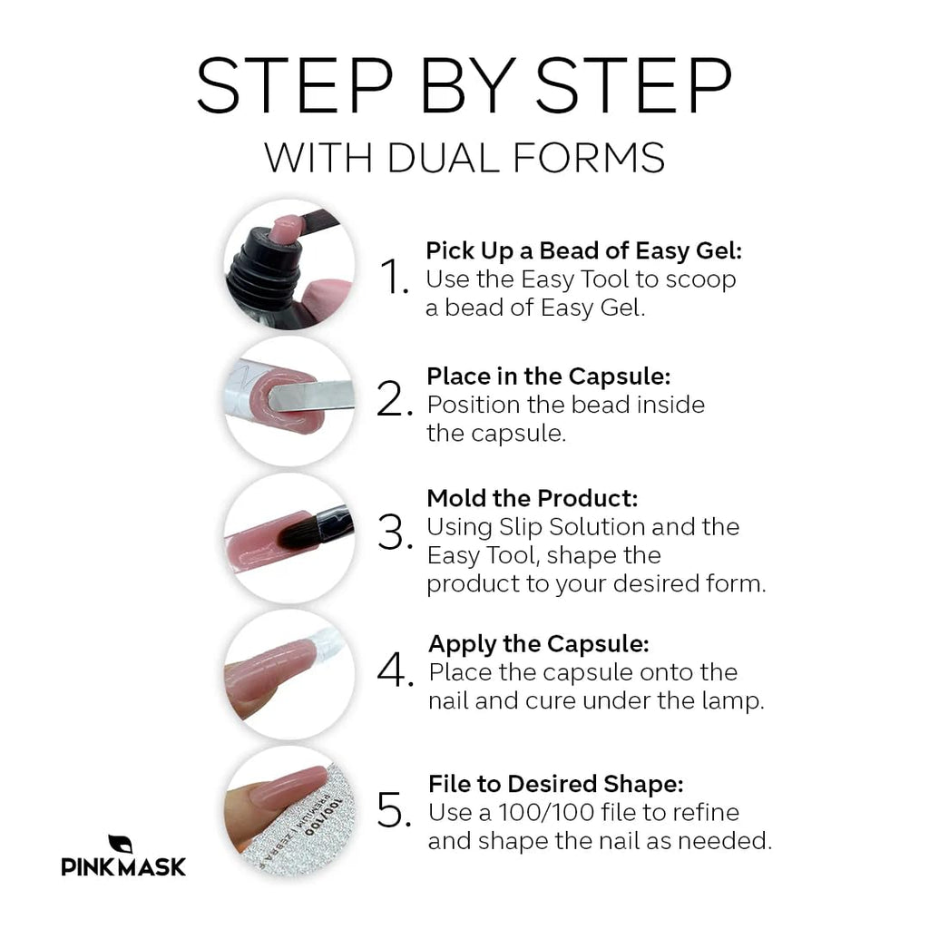 PINK MASK Easy Gel 2oz 60g-WhiteProfessional Builder Enhancement Gel-Quick Nail Extension for Beginner DIY, Nail Strengthener-Long Lasting-Salon Quality-Thickening Solution