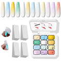 Karroy Sponge Pat Gel Nail Polish Palette, 12 Colors Blending Ombre Gel Polish Gradient Painting Nails Art, No Wipe, UV/LED Cured (12 Colors A)