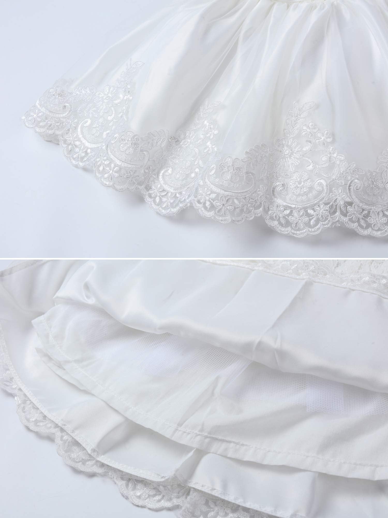 LZH Baptism Dresses for Baby Girls Christening Dress, White Baby Dress Baby Girl Party Dress Wedding Pageant Party