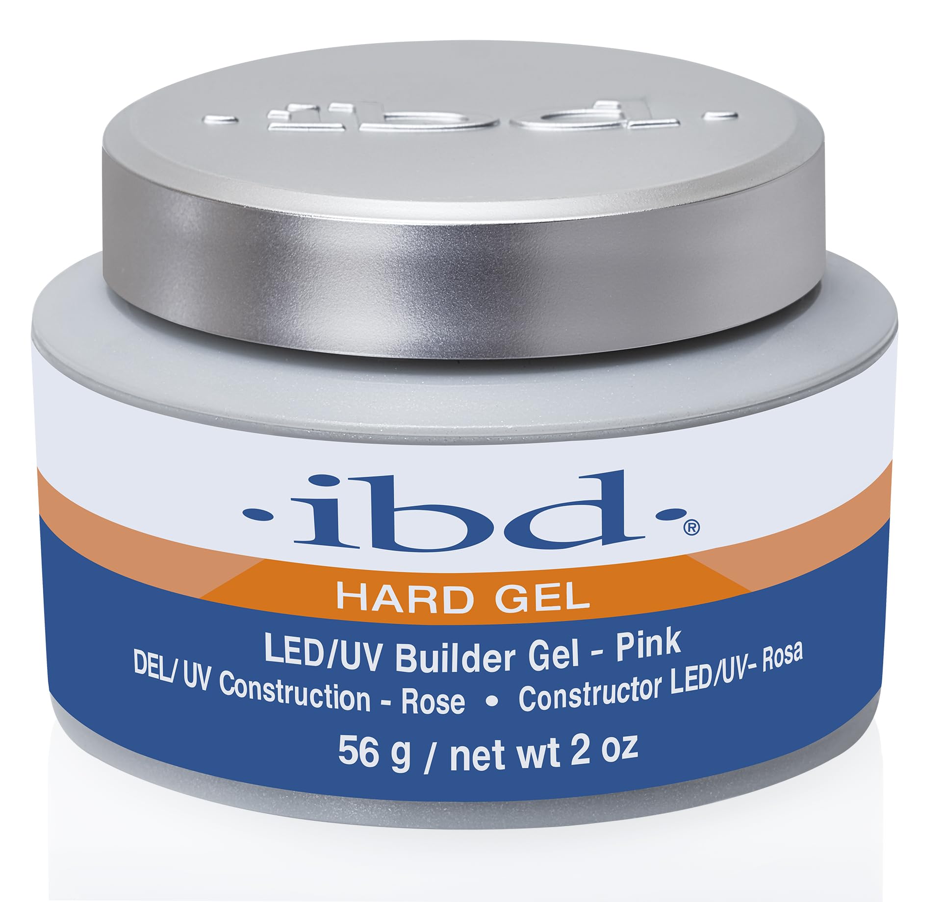 IBD Hard Gel UV/LED Builder Gel Pink – Nail Builder Gels for Nail Extensions, Sculpting & Strengthening, 2 oz