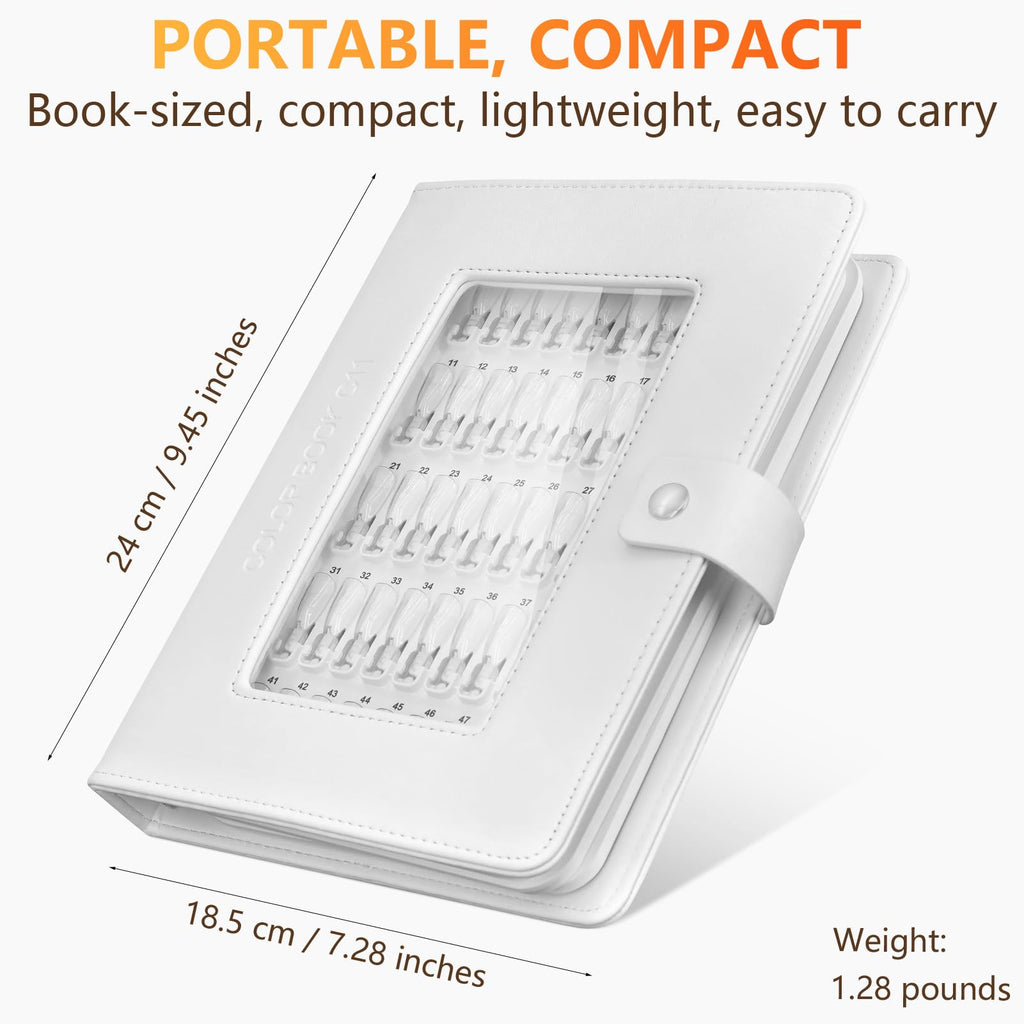 I·B·N G Upgraded Nail Color Swatches Nail Sample, Detachable 150 Nail Polish Color Display Book with Clear Nail Tips, C11