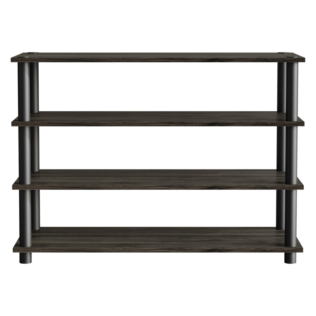 Castle Place Simple 4-Tier Shoe Rack, Multi-Layer Storage Organizer for Entryway and Home, Dark Grey