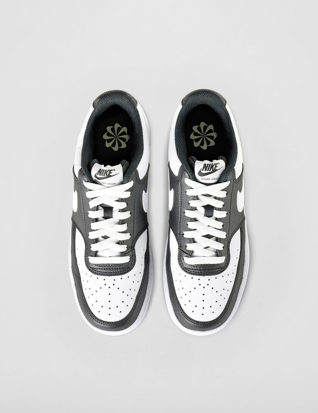 Nike Women's Court Vision Low Next Nature Shoes, Black/White, 7.5