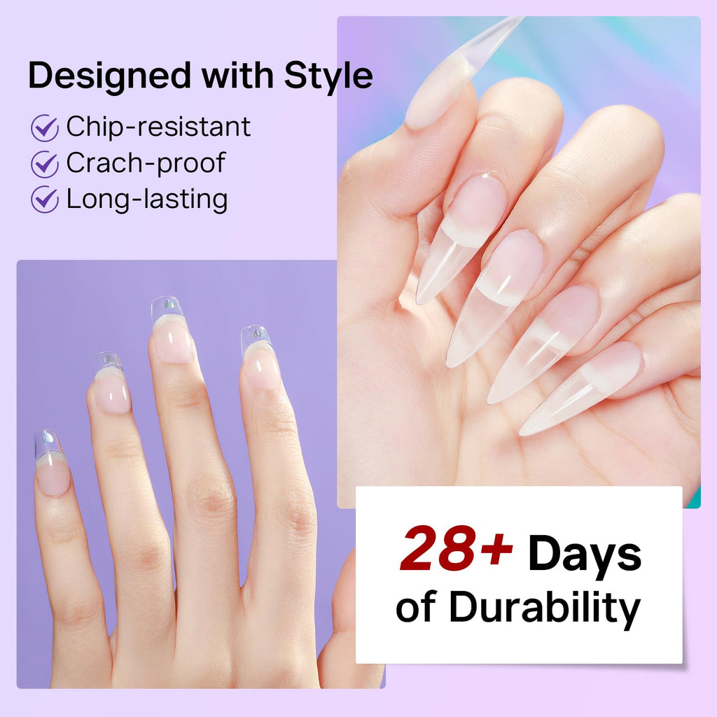 MIZHSE HEMA-Free Hard Gel for Nails-1.06oz Clear Builder Gel Nail Stengthener U V/LED Extension Gels for Nail Repair for DIY Home Salon Women Gifts Lamp Cured