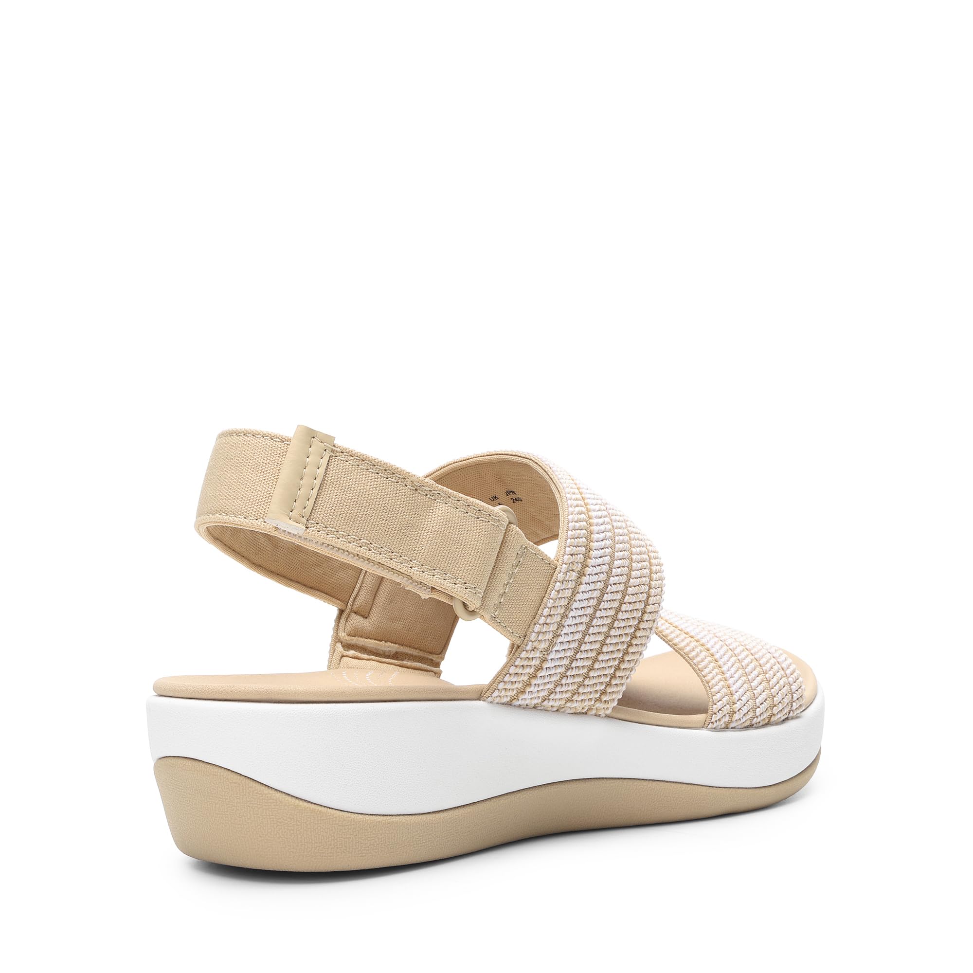 DREAM PAIRS Women's Walking Sandals Lightweight Soft Footbed Low Wedge Comfort Indoor Outdoor Flat Sandals,Size 7,Beige,DWUMFS2522