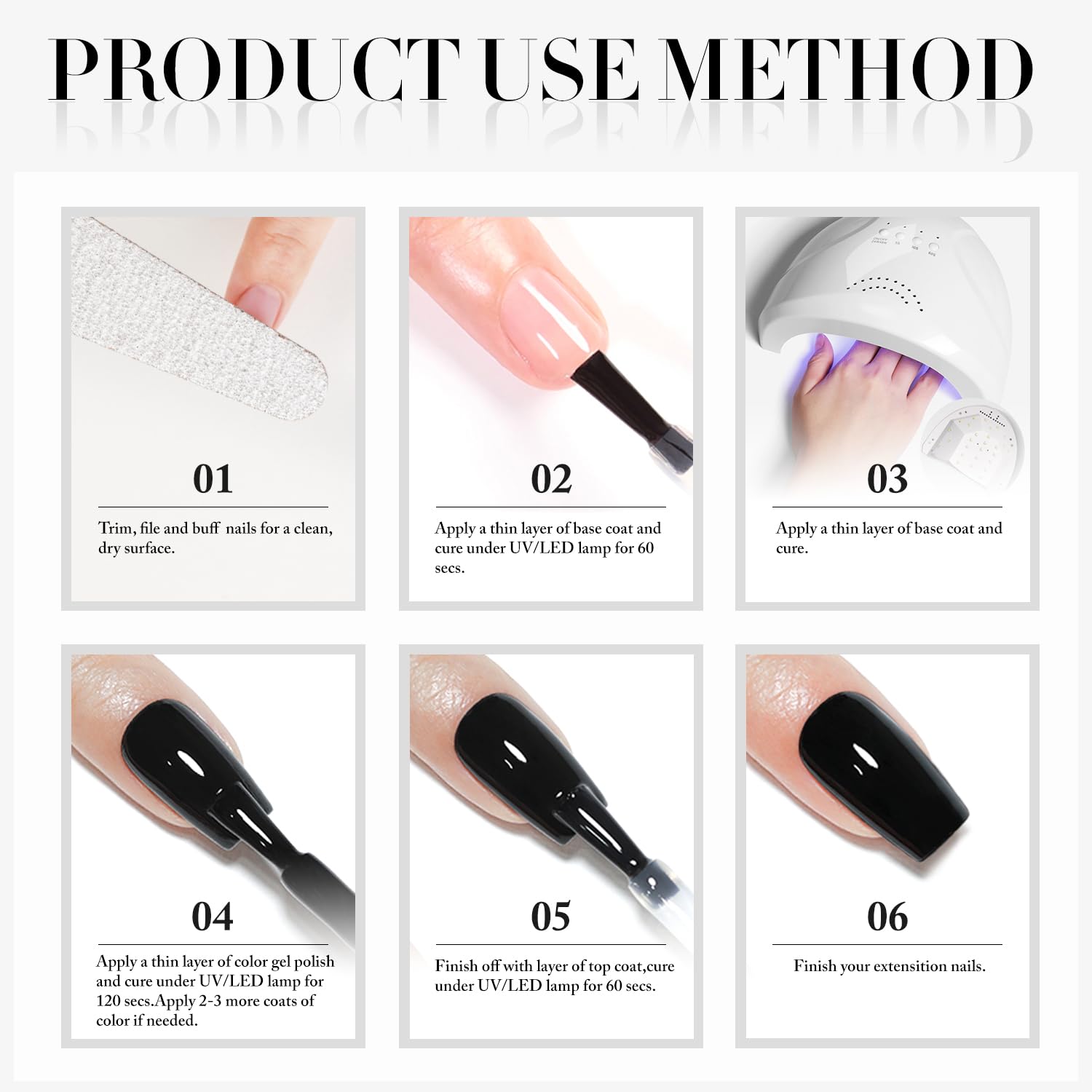 Double Rhythm 2 Pcs 0.50 OZ Gel Polish Hema Free Same Color Same Bottle Translucent Neutral Natural Milky 15 ML Jelly UV Polish Art DIY at Home (Black White-H1015+H1093)