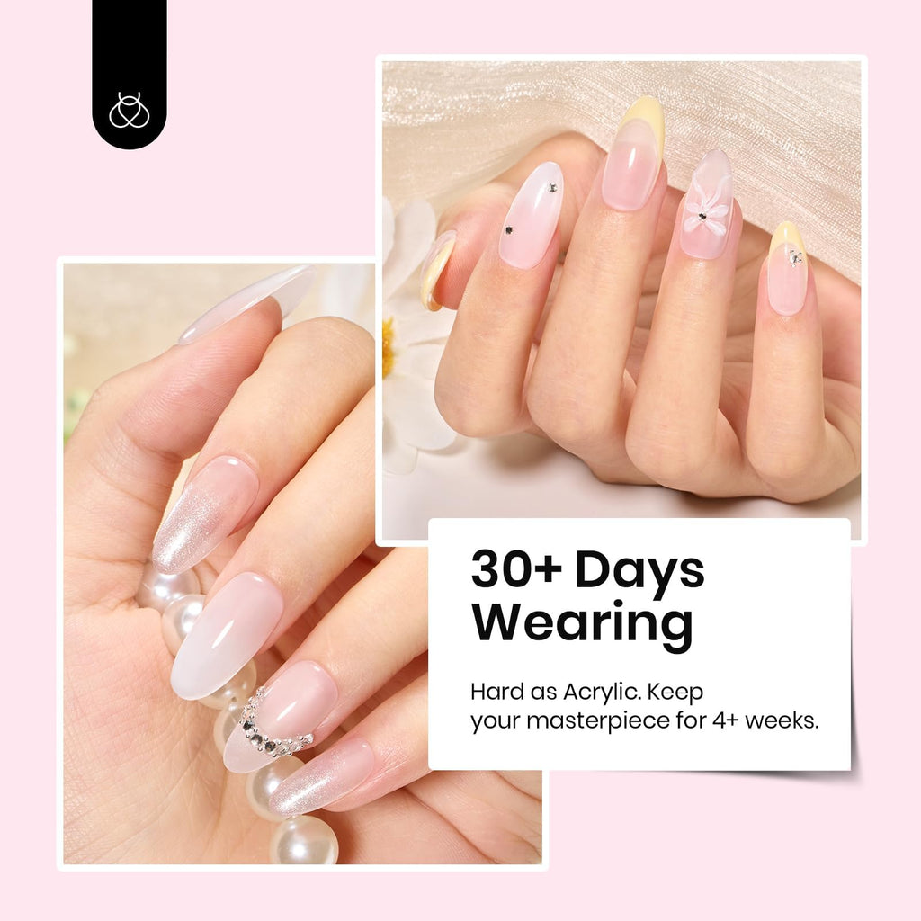 Beetles Builder Gel,1 oz Nude Pink Sculpted Gel,High Hardness for Nail Extension,Broken,Protection Durable for Salon, UV LED Lamp Cured,Nail DIY Art Manicure