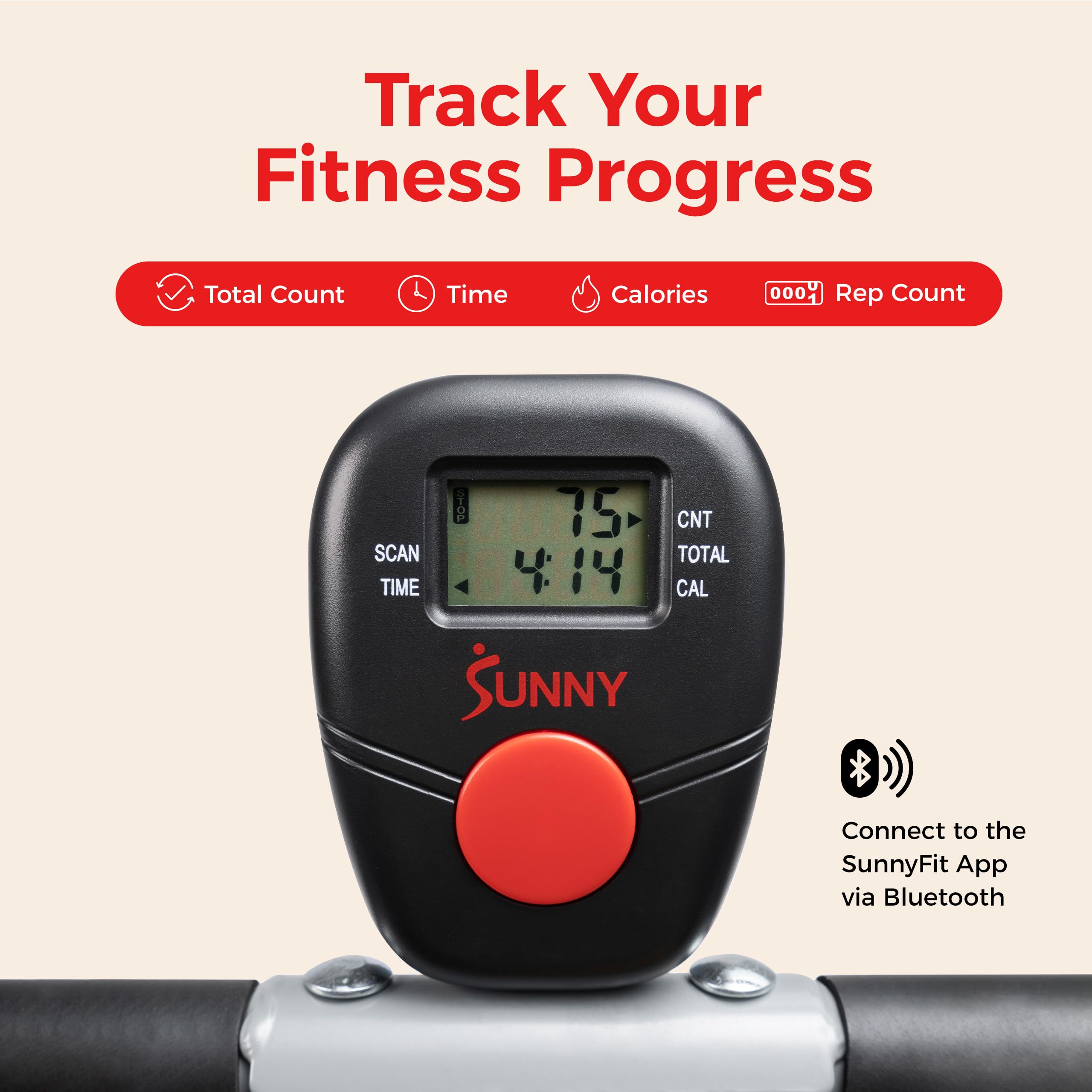 Sunny Health & Fitness Smart Upright Row-N-Ride Exerciser, Squat Assist Trainer for Glutes Workout with Adjustable Resistance, Easy Setup & Foldable, Glute & Leg Exercise Machine- NO. 077S